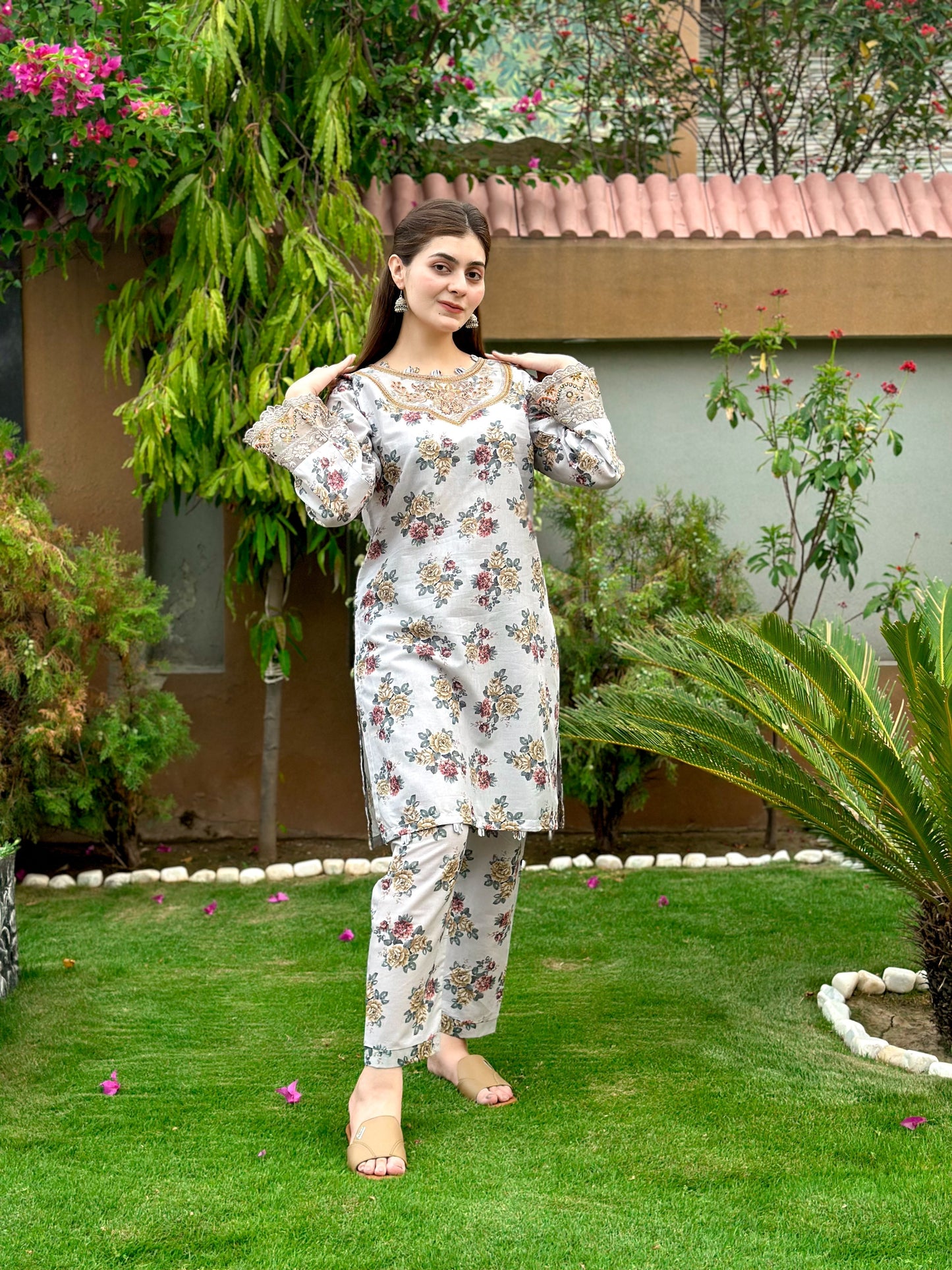 RkS 2Piece Embroidered Stitched Suit