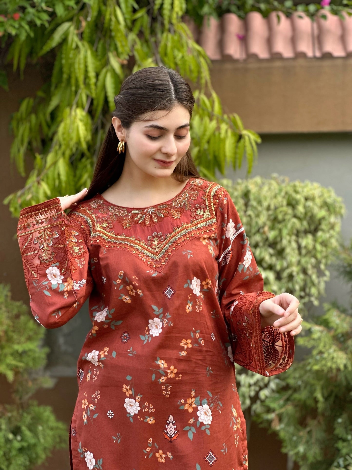RkS 2Piece Embroidered Stitched Suit