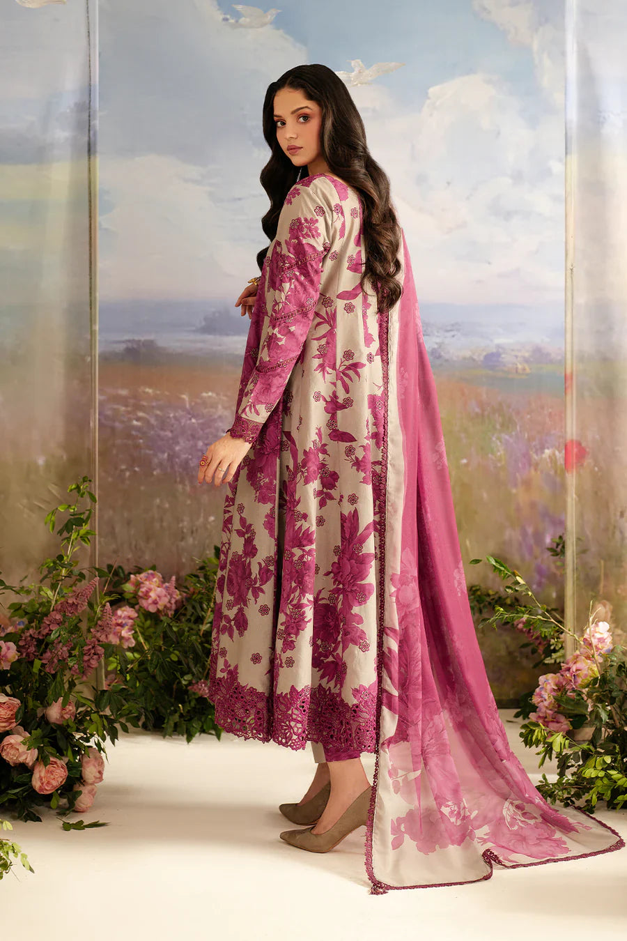 EMBROIDERED PRINTED LAWN Unstitch