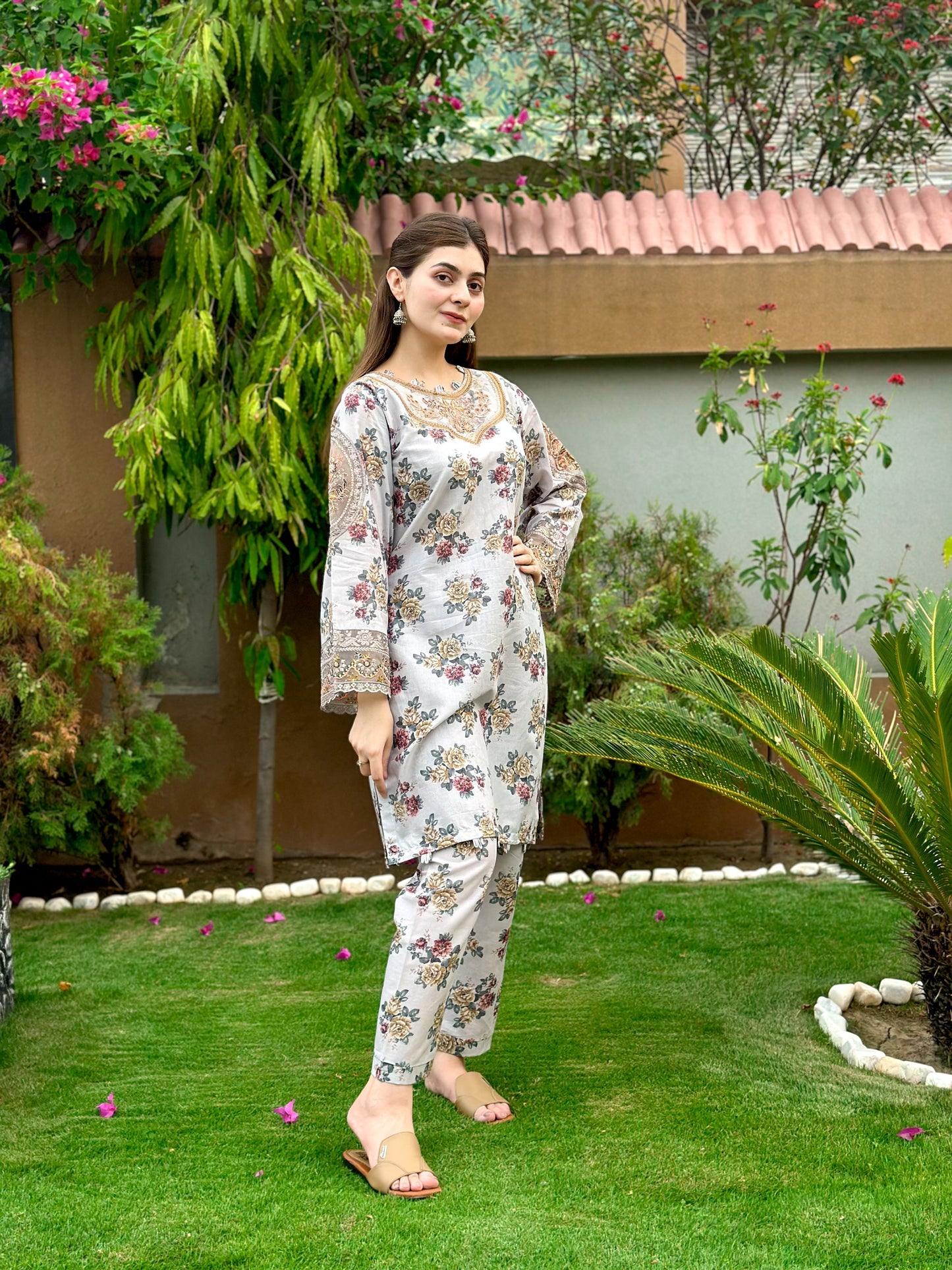 RkS 2Piece Embroidered Stitched Suit