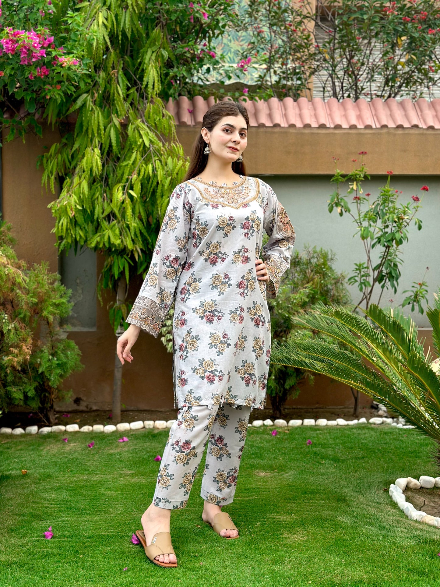 RkS 2Piece Embroidered Stitched Suit