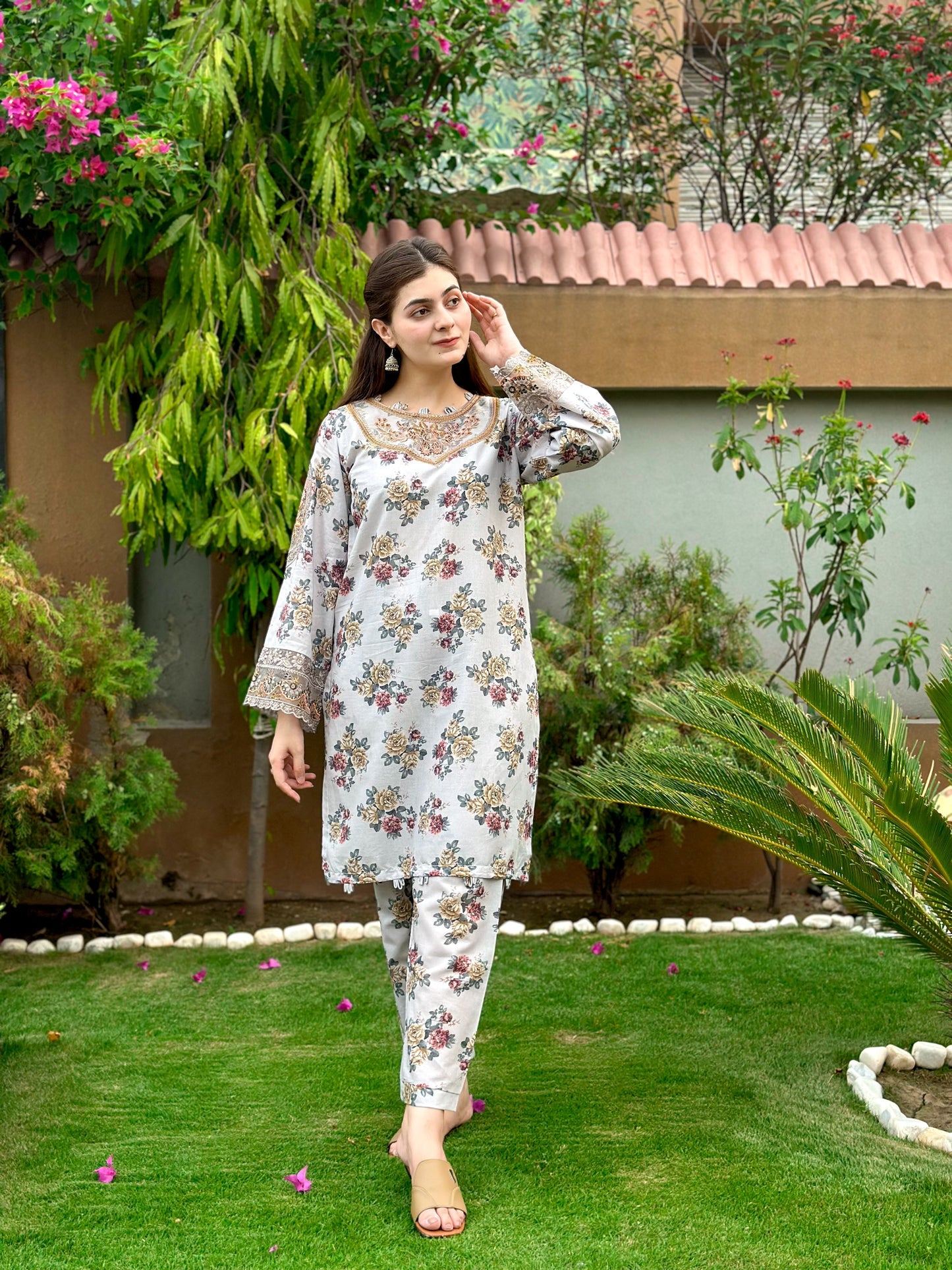 RkS 2Piece Embroidered Stitched Suit